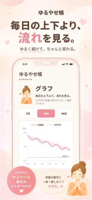 ゆるやせ帳｜ダイエット体重をゆるく記録 screenshot 3