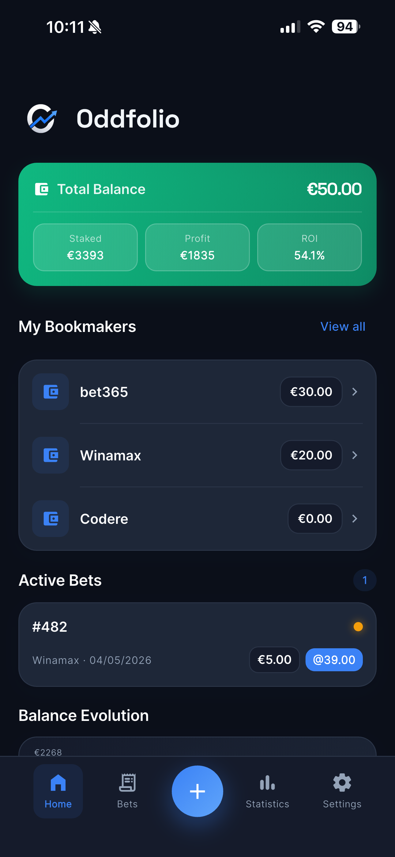 Oddfolio – Betting Tracker screenshot 5