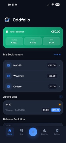 Oddfolio – Betting Tracker Screenshot 5 of 8
