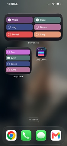 Daily Check Widget Screenshot 1 of 6