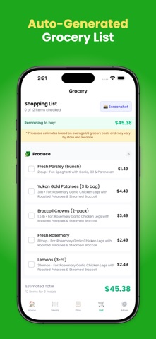 Budget Bites: Meal Planner Screenshot 6 of 7