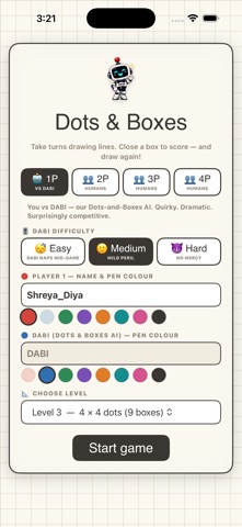 Dots & Boxes: DABI screenshot