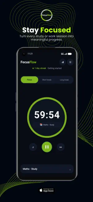 FocusFlow – Pomodoro Timer screenshot 1