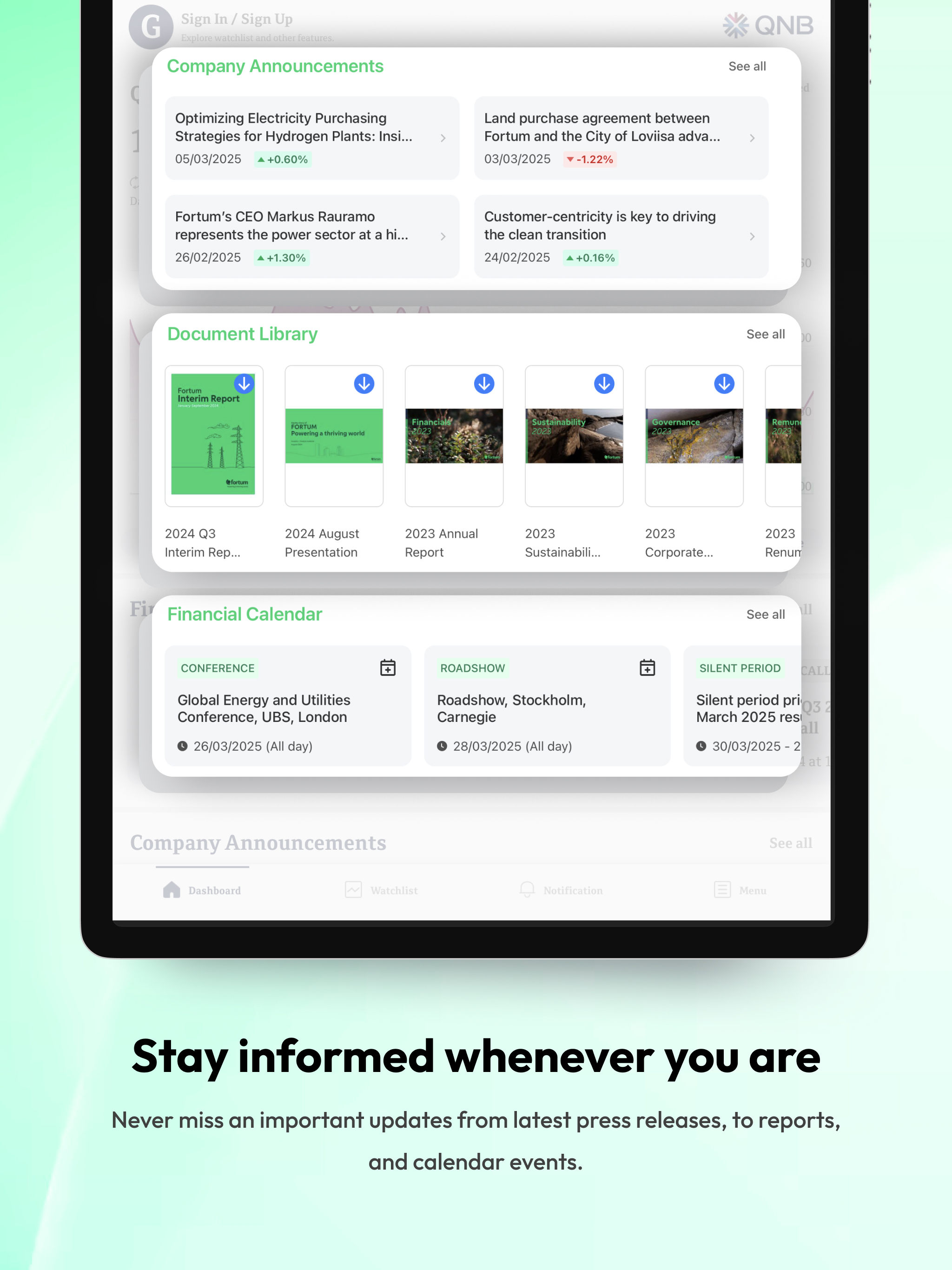 Fortum Investor Relations screenshot 10