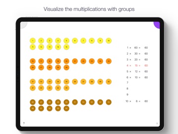 Visual Multiplication Table iPad screenshot