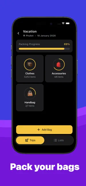 PackTrip: Travel Packing List screenshot 2