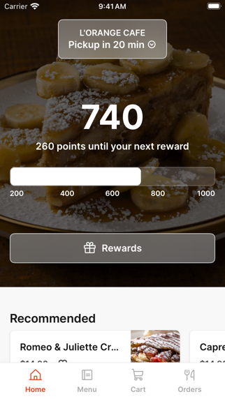 L'Orange Cafe app screenshot