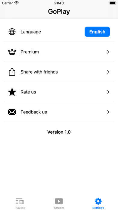 GoPlay: the HLS player Screenshot