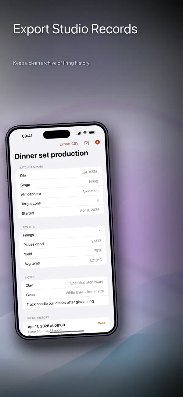 Screenshot #3 pour Kiln Logbook