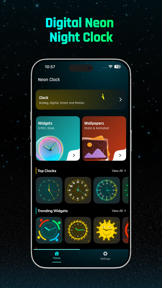 Digital Neon Night Clock screenshot