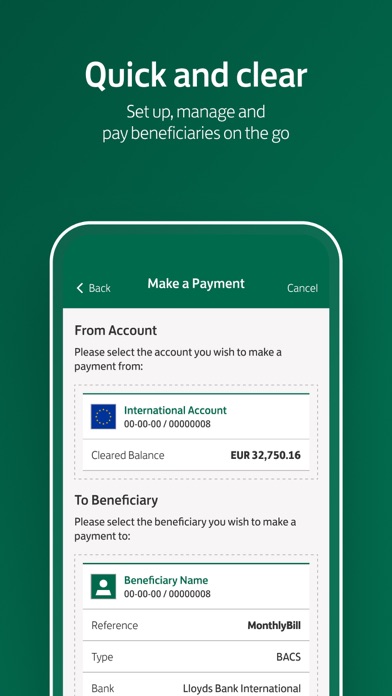 Lloyds Bank International Screenshot
