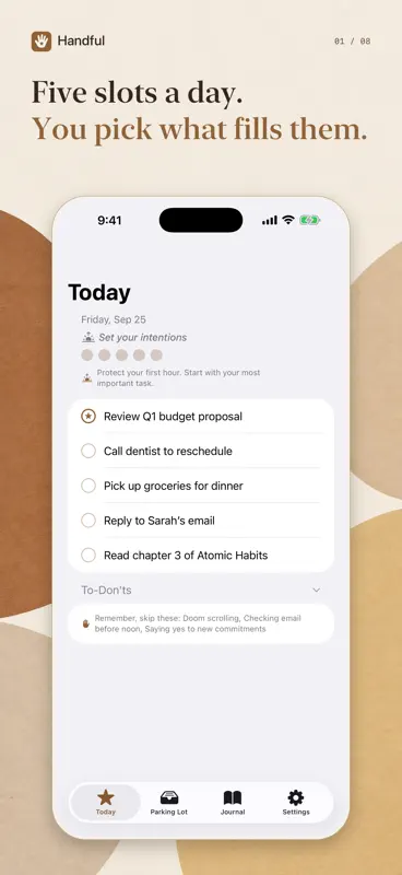 Handful - Daily Task Planner screenshot 1 of 8