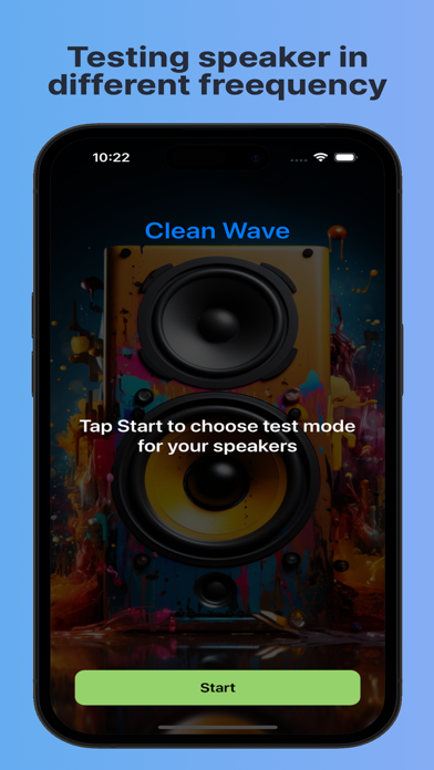 Wave: Clean test for speakers Screenshot