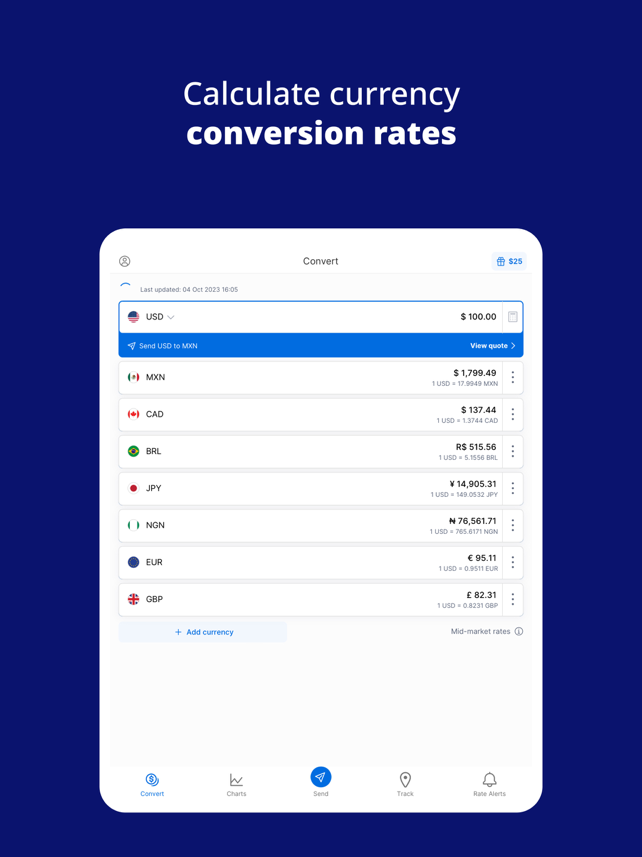 Xe Send Money & Currency Screenshot