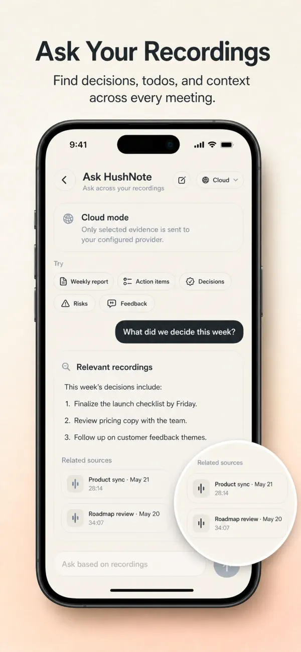 Screenshot #2 pour HushNote Recorder