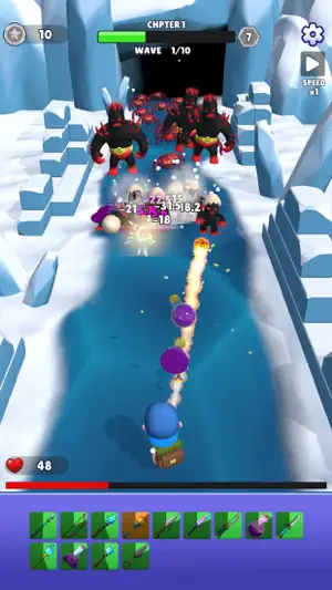 Monster Rush: Backpack battle screenshot 2
