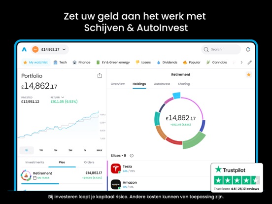 Trading 212 - Stocks & ETFs iPad app afbeelding 2
