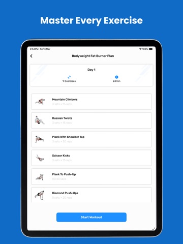 Home Workout - No Equipment * iPad screenshot