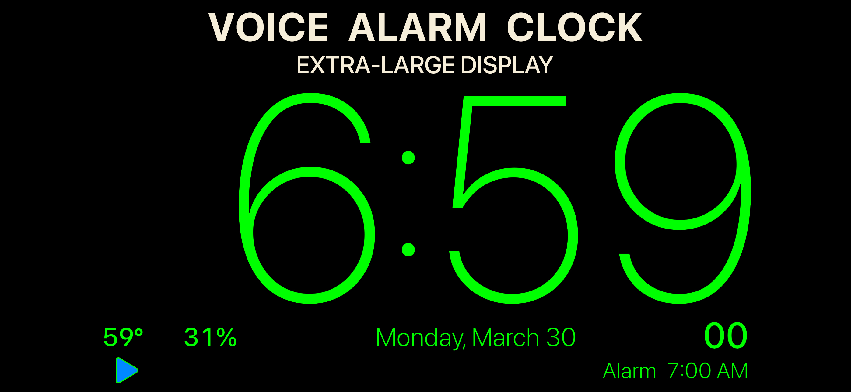 TalkingAlarm: Alarm Clock