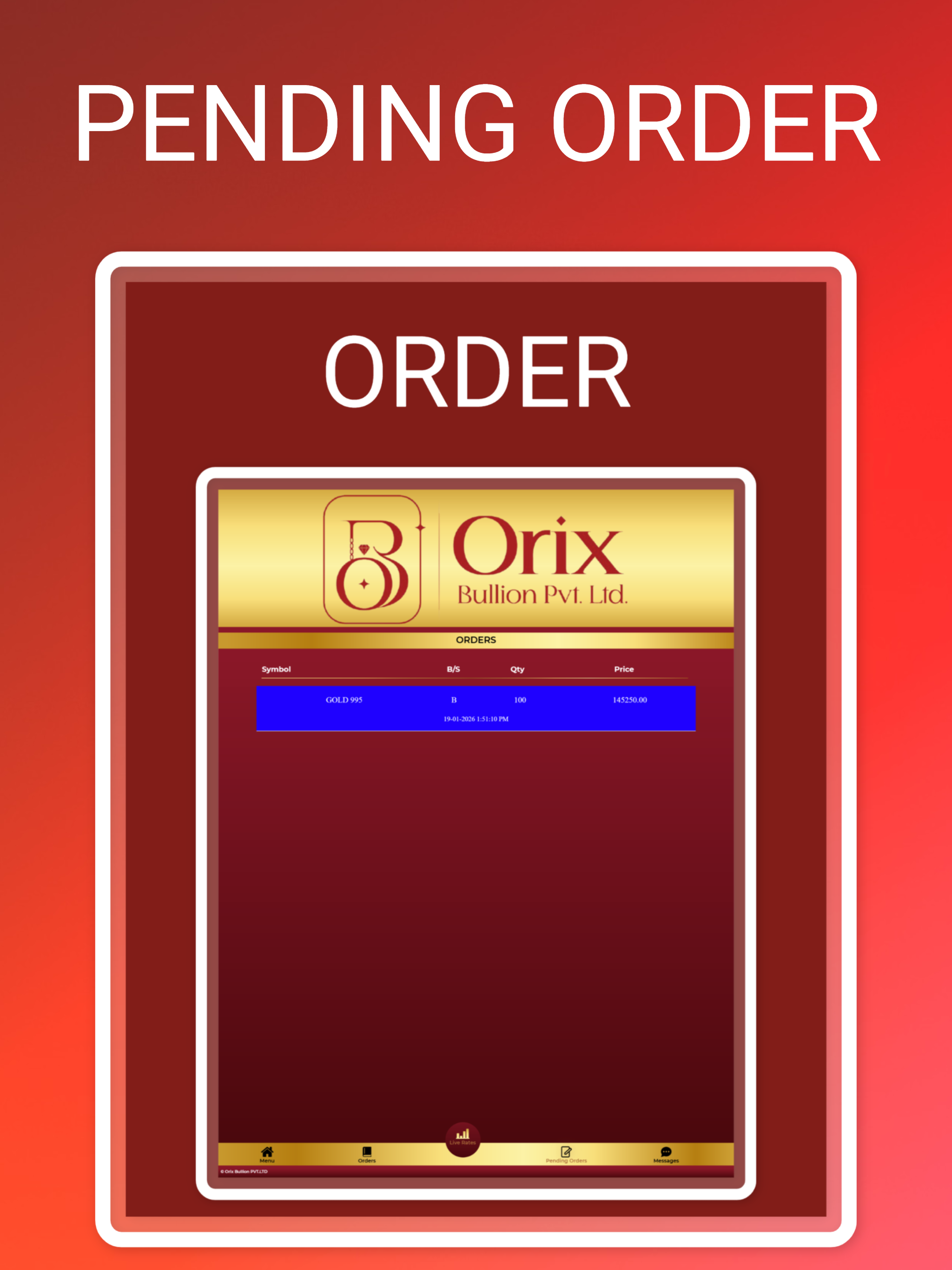 Orix Bullion Spot