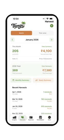 Captura de pantalla de Thengu: Coconut Farm Tracker en iPhone 3