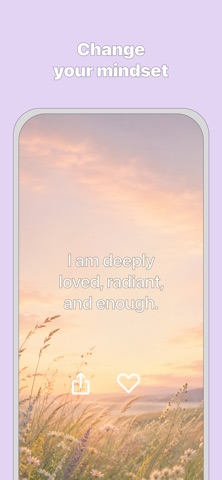 Glowy: Daily Affirmations iPhone screenshot
