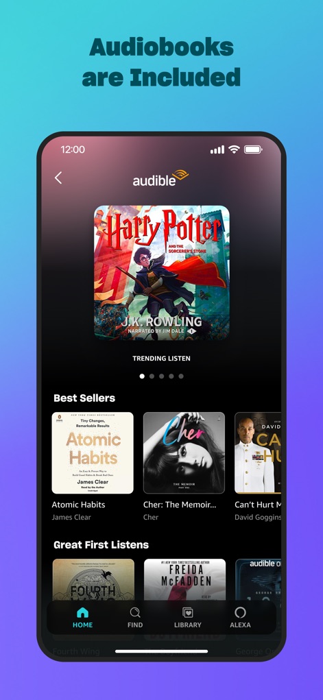 Amazon Music: Songs & Podcasts - Integrated Audiobook Library
