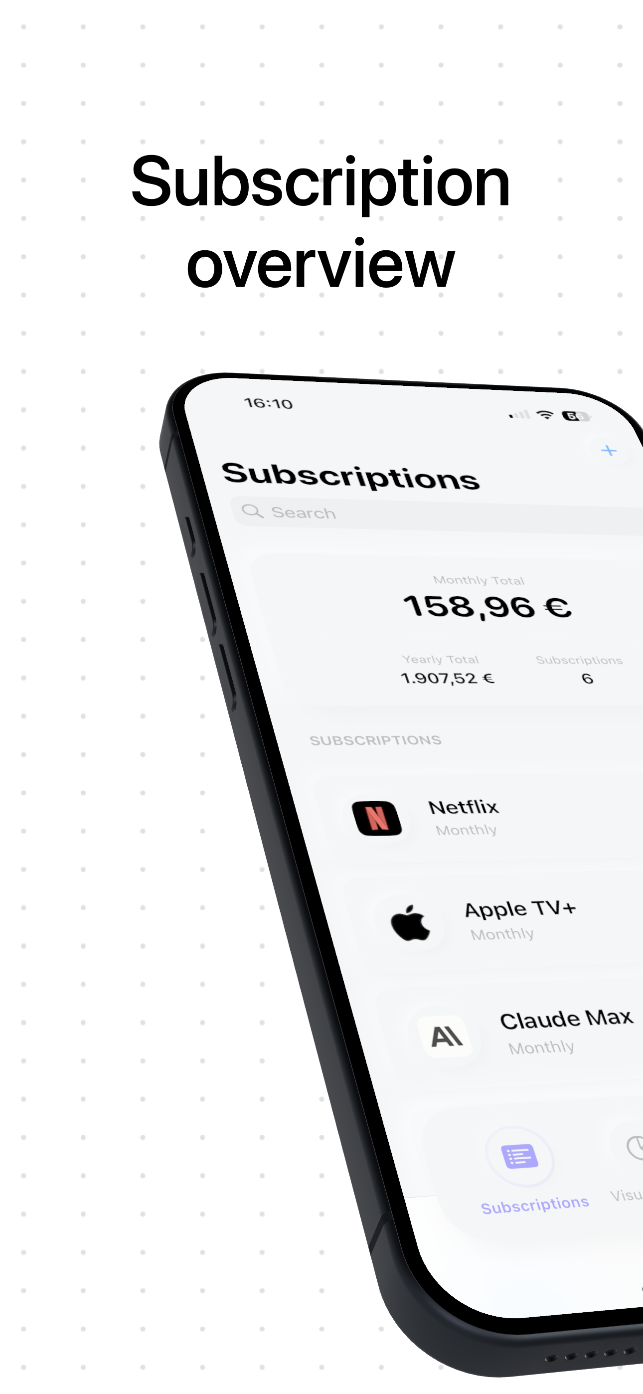 Subora – Subscription Tracker