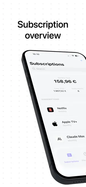 Subora – Subscription Tracker screenshot 1