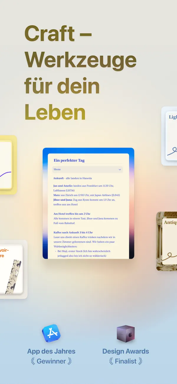 Craft - Docs and Notes Editor iPhone App Screenshot 1 – Produktivität