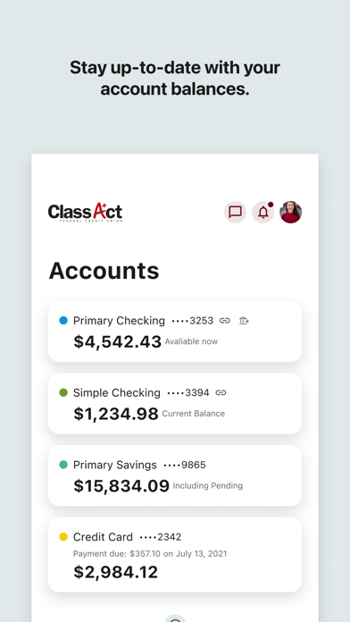Class Act Federal Credit Union Screenshot