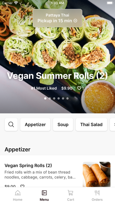 Pattaya Thai To Go iPhone screenshot 2 - Food & Drink app