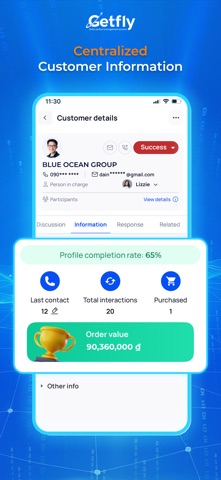 Getfly CRM For Business iPhone screenshot