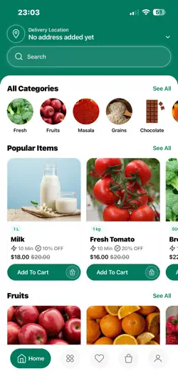 Screenshot von Kira Grocery auf dem iPhone 1