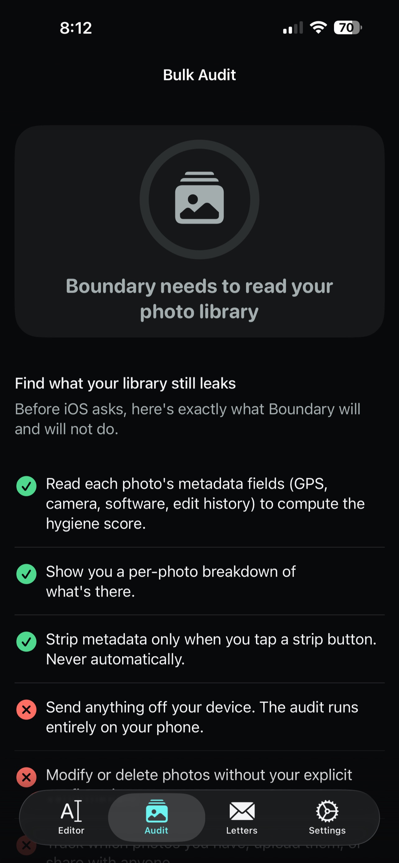 Screenshot 4 of Boundary Privacy