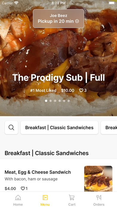 Joe Beez iPhone screenshot 2 - Food & Drink app