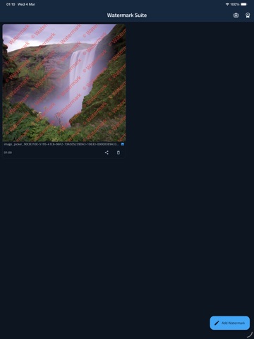 Watermark Suite iPad screenshot