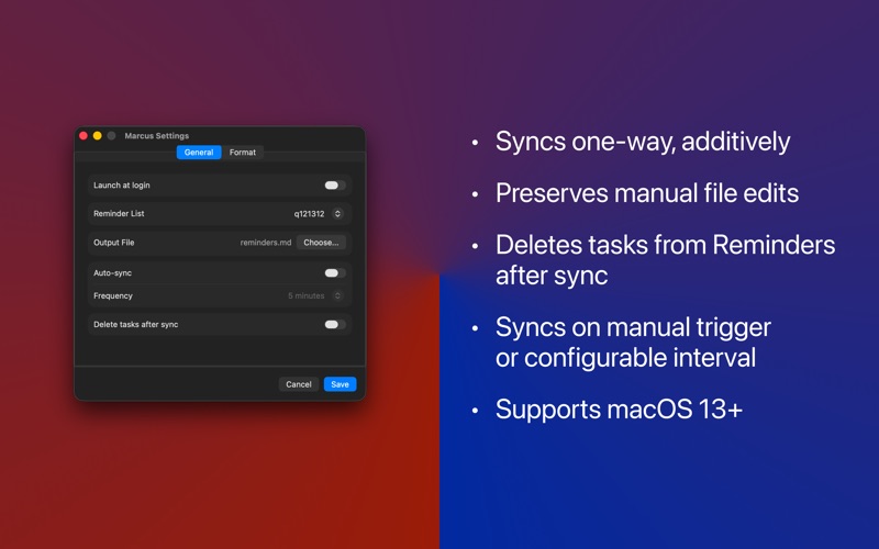 Marcus Sync screenshot