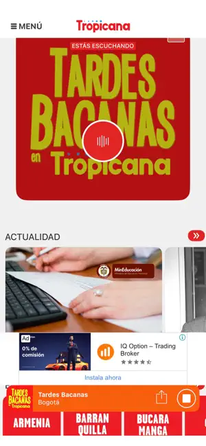 Tropicana FM para iPhone screenshot 2