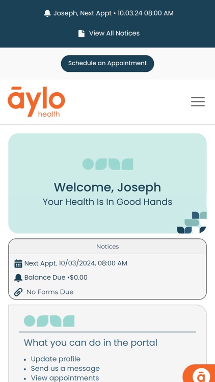 Aylo Health: Patient Portal