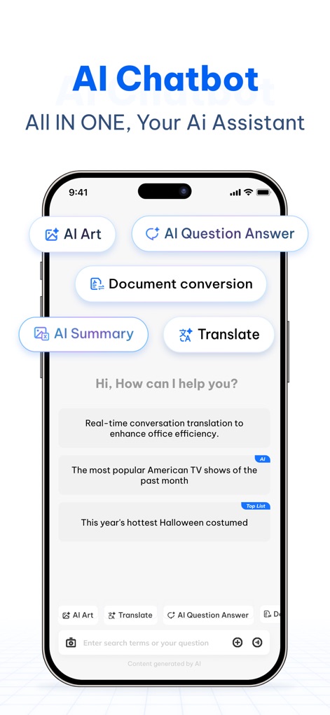 Seekee - Ai Search & Assistant - Users can explore the app's AI Chatbot, offering quick access to features like AI Question Answer and instant summaries, making it a comprehensive personal assistant.