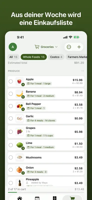 Menu Planner 2: Essensplaner screenshot 3 of 9