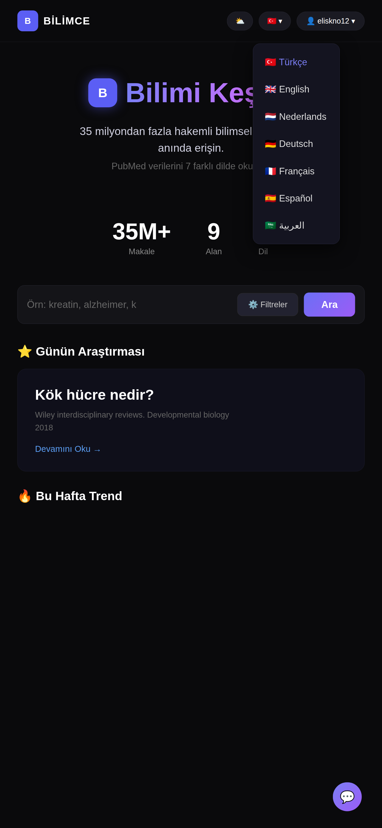 Bilimce - Scientific Research