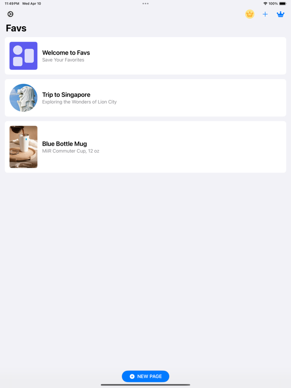 Favs - Save Your Favorites