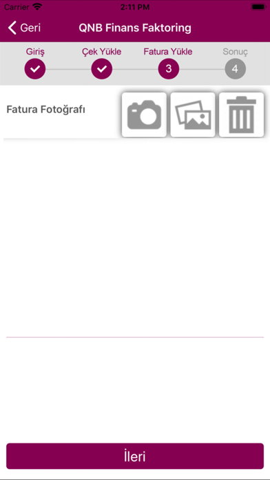 QNB Faktoring Screenshot