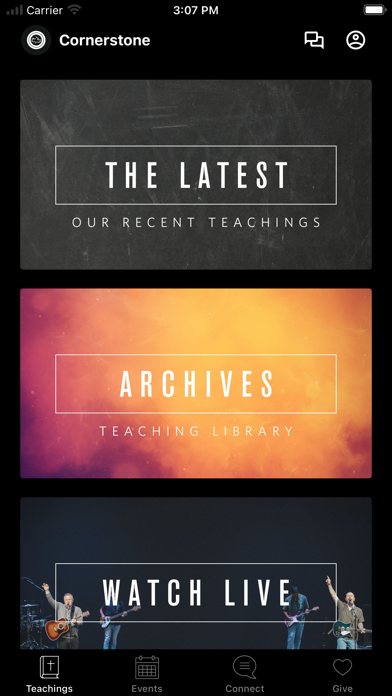 Screenshot 1 of Cornerstone Chapel App