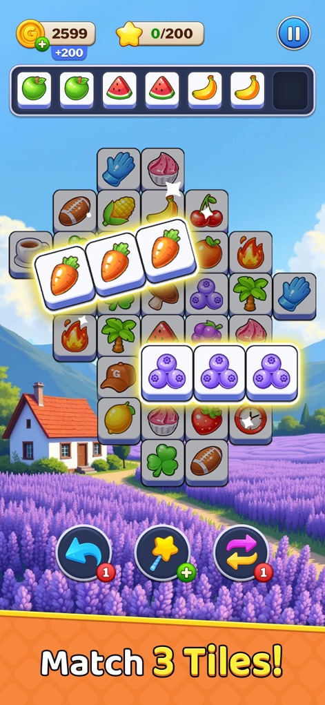 Tile Burst - Match Puzzle - See how Tile Burst - Match Puzzle highlights potential matches and features an intuitive tap-to-play mechanic for swift tile elimination.