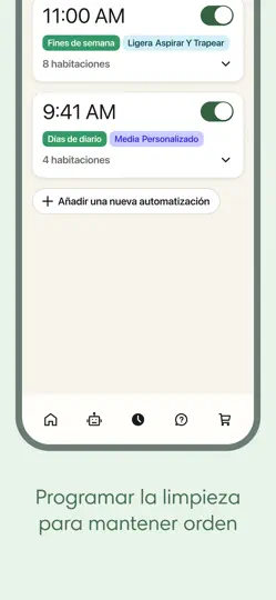 Captura de pantalla de Roomba Home en iPhone 6