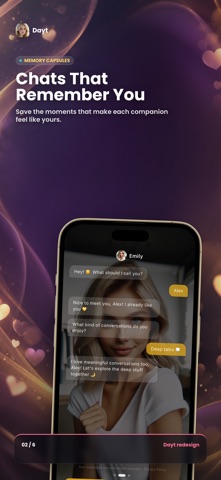 Dayt - AI Girlfriend Chat Screenshot 2 of 6