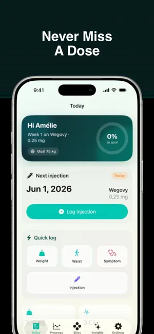GLP-1 Companion: Dose Tracker screenshot 1
